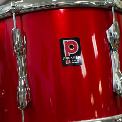 1970s Premier Polychromatic Red Resonator Drum Kit image 11