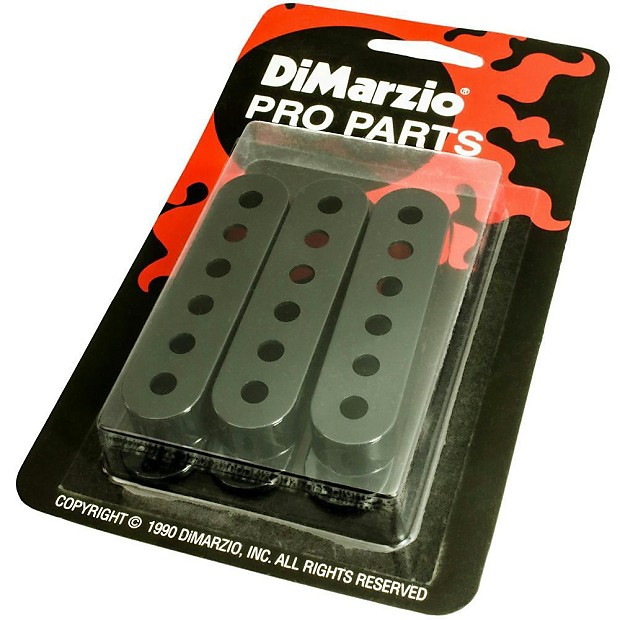 DiMarzio DM2000BK Vintage Strat Pickup Covers (3-Pack) image 1