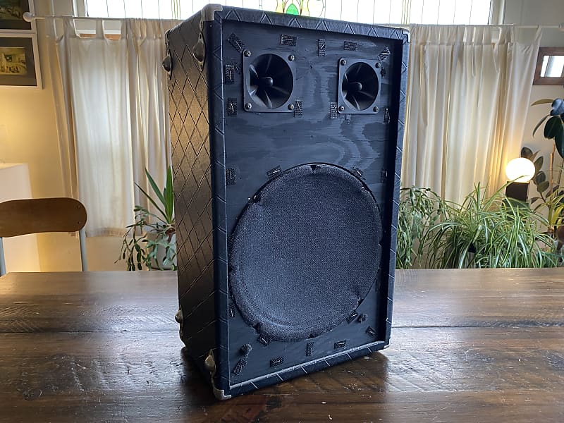 polytone minibrute PA cabinet speaker 1970s - black tolex- works great image 1