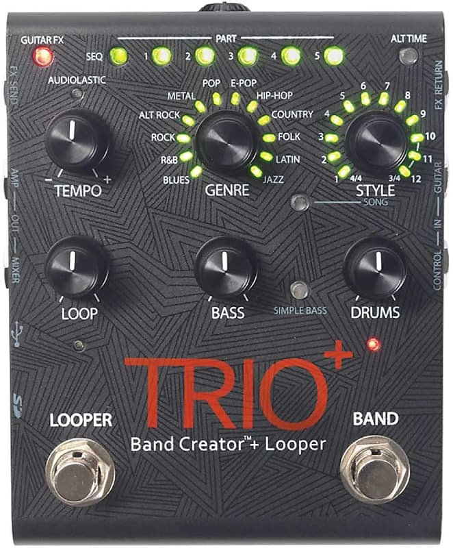 Digitech TRIOPLUS Band Creator with 12 Music Genres and Guitar Looping image 1