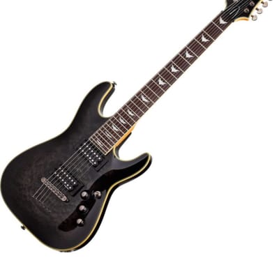 Schecter Omen Extreme-7 Electric Guitar in See-Thru Black Finish image 5