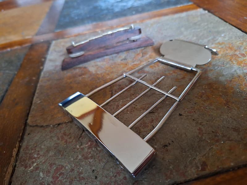 Rogue Hofnerstyle Beatle viola bass tailpiece and bridge Reverb