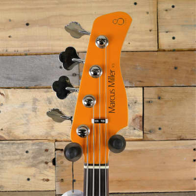 Sire Marcus Miller V3 4-string Jazz Bass Guitar 2022  - Orange - With Matching Headstock image 6