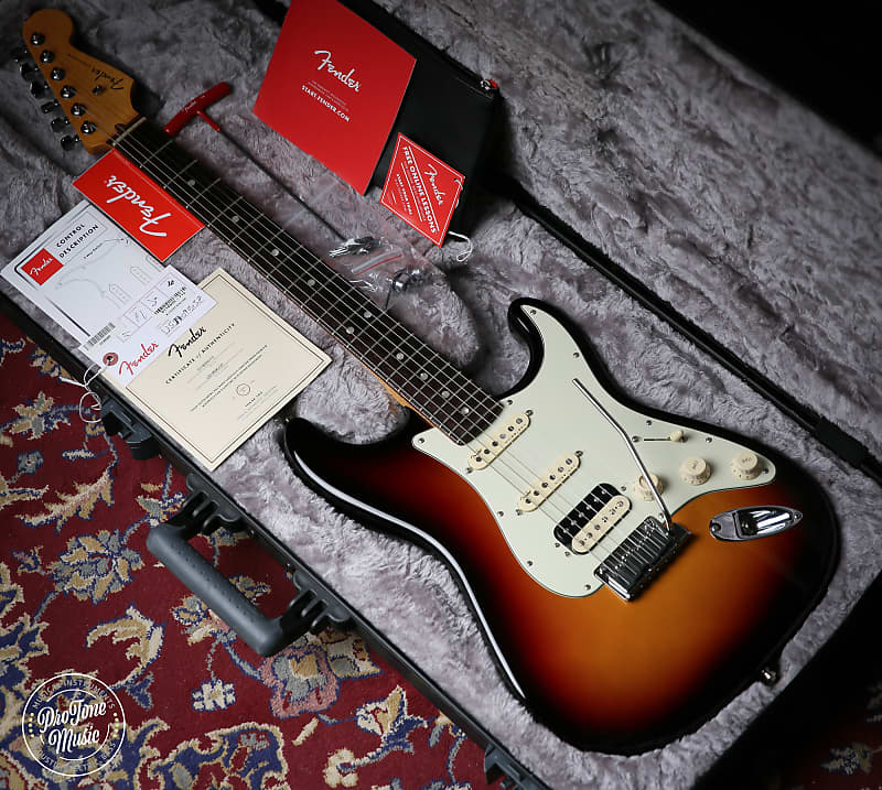 2019 Fender American Ultra HSS Stratocaster Ultra Burst & COA & Fender Case