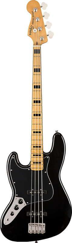 Fender Squier Classic Vibe '70s Jazz Bass Black Left-Handed Electric Bass Guitar image 1