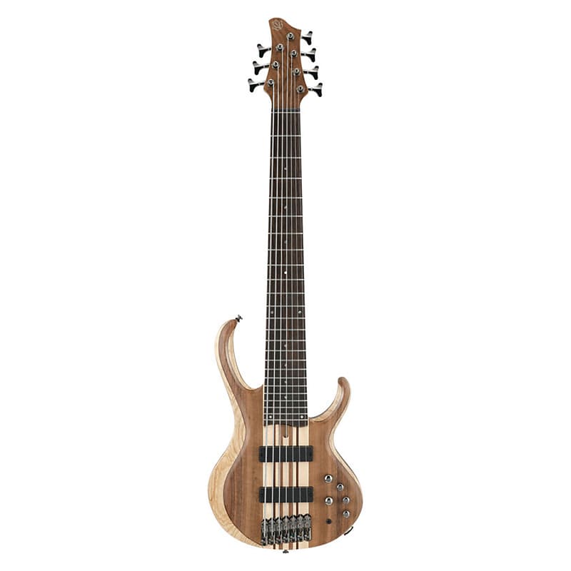 Ibanez BTB747 7-String Electric Bass Guitar with Walnut Top, 2 Humbucking  Pickups & 3-band Active EQ