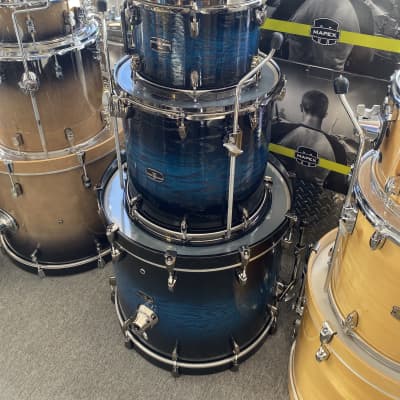 Yamaha Live Custom Hybrid Oak UZU Ice Sunburst 4pc Drum Set image 11