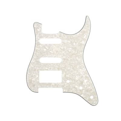 Allparts White Pearloid Stratocaster Pickguard for 1 HB and 2 SC for sale