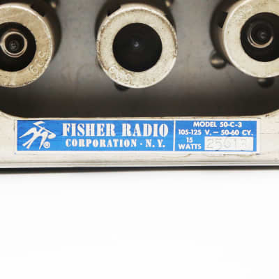 1954 The Fisher Model 50-C-3 Master Audio Control – 3rd Gen. 50-C Vintage Tube PreAmplifier Stereo PreAmp Unit w/ Original Wood Enclosure image 14