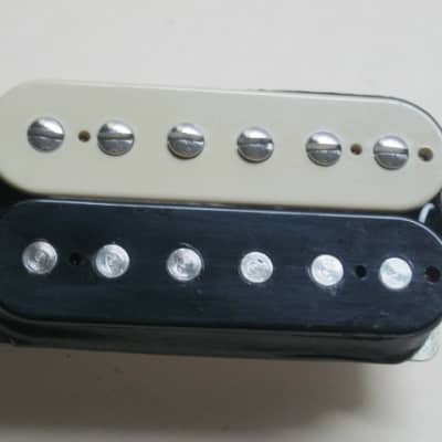 lite use (generally clean w/ few light scratches/tiny imperfections) genuine Gibson 61 Humbucker, PAF, Zebra (black/creme) 7.57k, any position, lead wire 10 & 1/4 inches, 4 conductor, Alnico 5, solder connect (+screws/springs/copy of wiring diagram) 2014 image 9