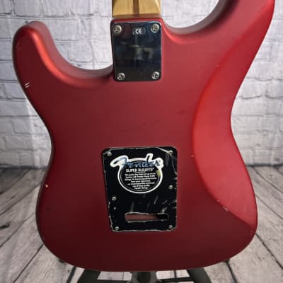 Fender Standard Stratocaster Satin with Maple Fretboard 2003 - 2006 - Candy Apple Red image 5