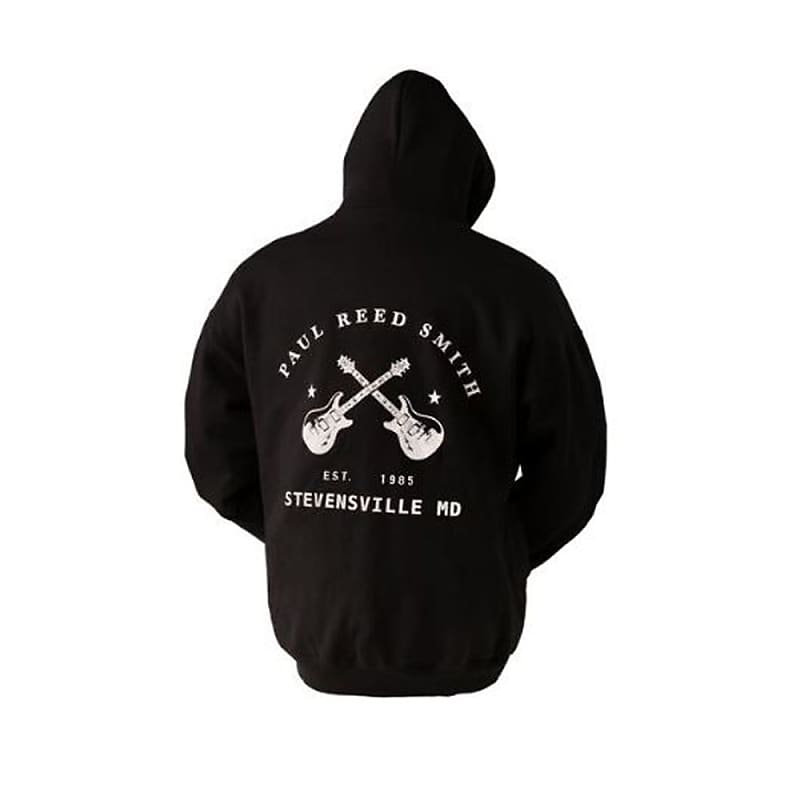 PRS Hoodie, FullZip, Stevensville MD Guitar, Black, Large Reverb
