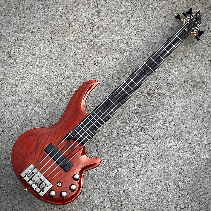 Cort Curbow五弦ベースダークレッド CORT Greg Curbow 5 String Bass EQ Active Electronics Great