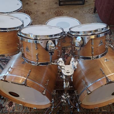Summit Solid Curly Maple Double Bass Drums: (2)15x22,7x10,8x12,9x13,14x14FT,16x16FT w/6.5x14 Snare image 13