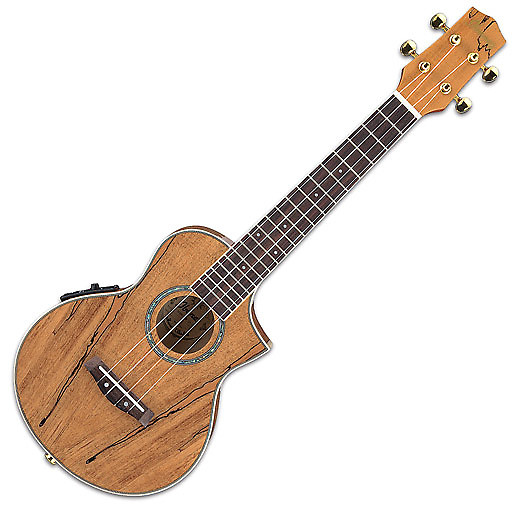 Ibanez UEW20SME Spalted Maple Cutaway Concert Ukulele Reverb