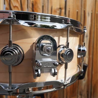 DW USA Collectors Series Natural Satin Oil 5.5 x 14" Maple Snare Drum (2023) image 5