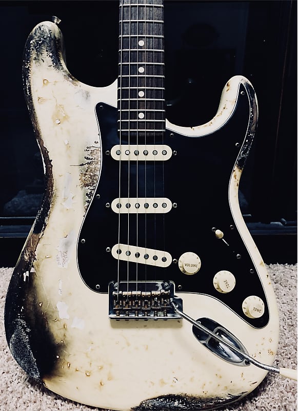 Fender American Professional Stratocaster  2019 Pearl White - Blowtorch Effect image 1