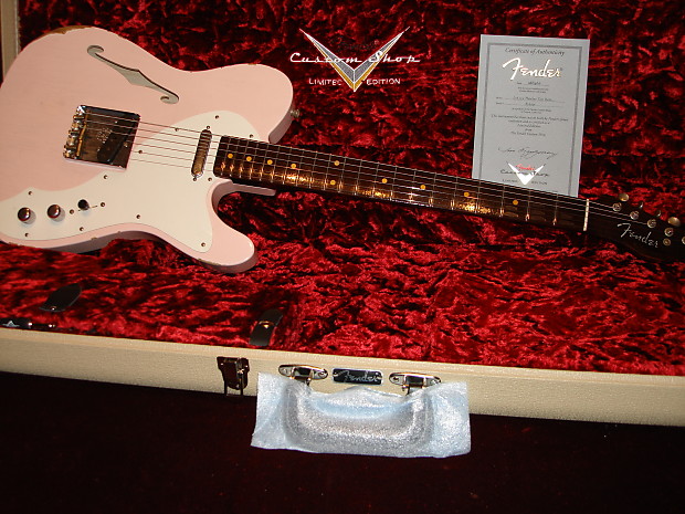 Fender Custom Shop LTD ED Telecaster Thinline Relic with Solid Rosewood Neck 2016 faded shell pink image 1