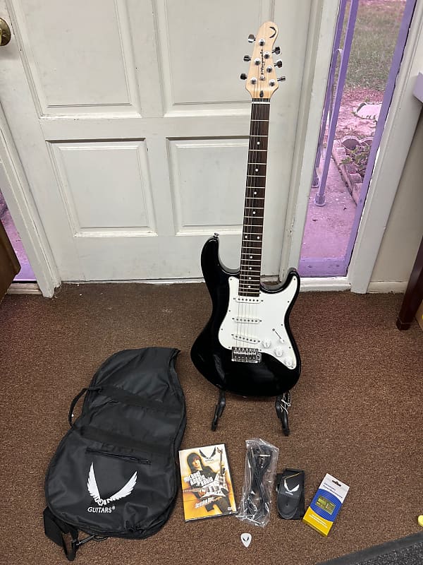 Dean Playmate Black Guitar Package w/ Gig Bag, Strap, CD, Cable, Tuner, and Picks Local Pickup image 1