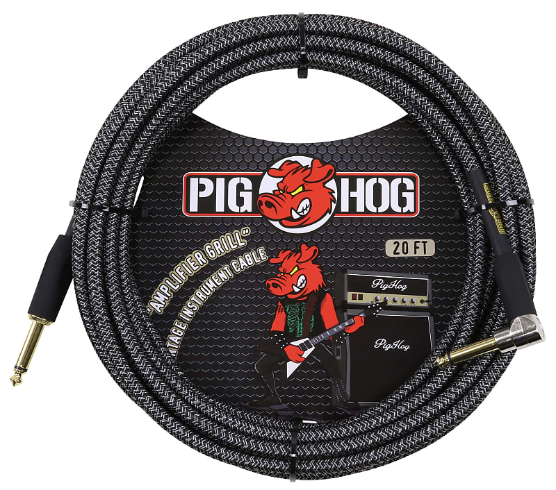 Pig Hog “Amplifier Grill” 20' Straight / Angle Instrument Cable PCH20AGR