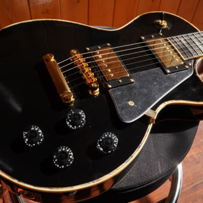 AIO SC77 Electric Guitar - Solid Black (Abalone Inlay) image 19