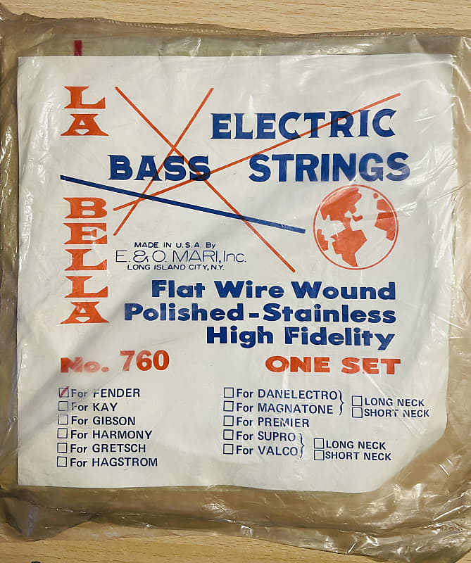 La Bella Flat 760 Wire Wound Electric Bass Strings Reverb UK