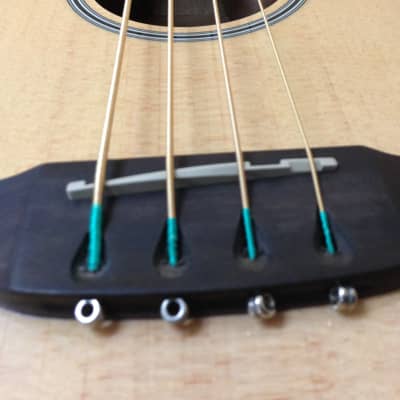 Caraya FB711BCEQN44 4-String Electric-Acoustic Bass Guitar, Natural + Free Gig Bag, picks image 3