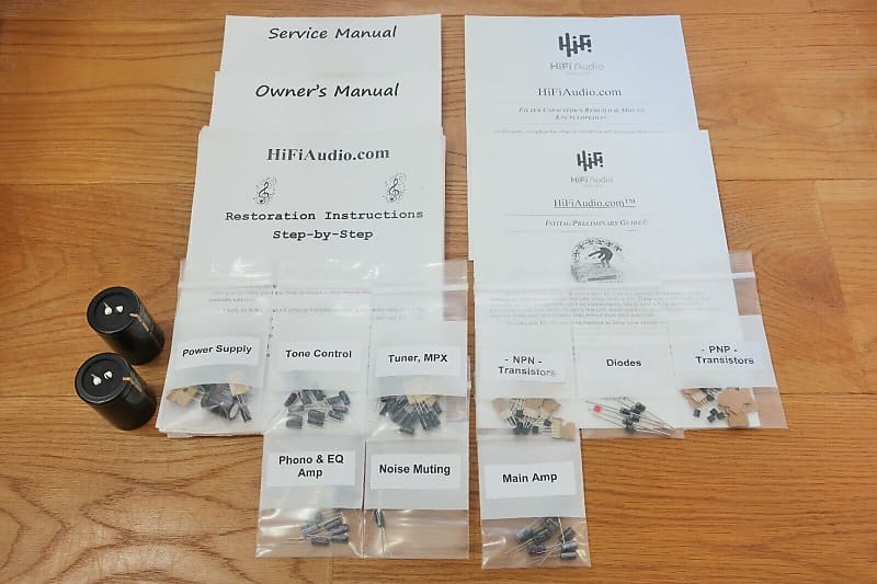 Realistic STA-78 restoration kit filter capacitor repair rebuild fix  			