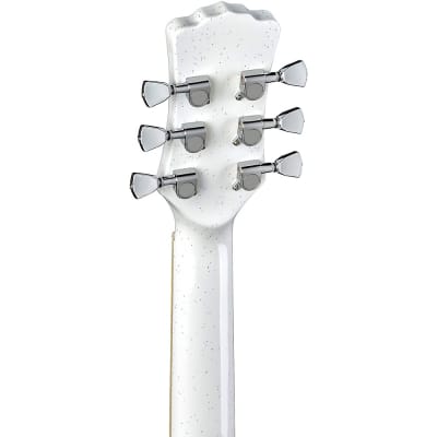Luna Aurora Borealis 3/4 Size Acoustic Guitar Regular White Sparkle image 7