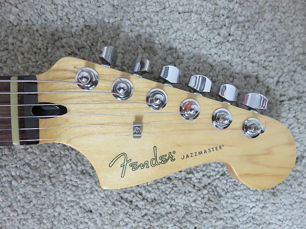 2010 Fender Jazzmaster Guitar Blacktop HS White Pick Guard