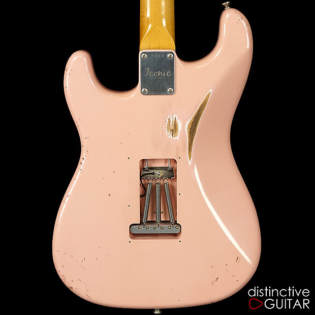 Iconic 62S Vintage Shell Pink Custom Strat Style Relic Guitar