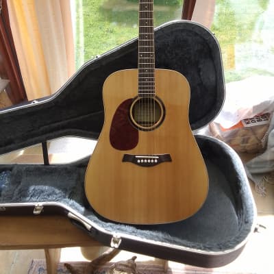 Fairclough Acoustic Star Left Hand Dreadnought Guitar + Hiscox Case 2000's - Natural for sale