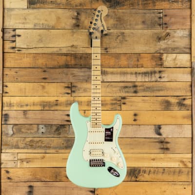 Fender American Performer Stratocaster HSS with Maple Fretboard 2022 - Satin Surf Green image 5