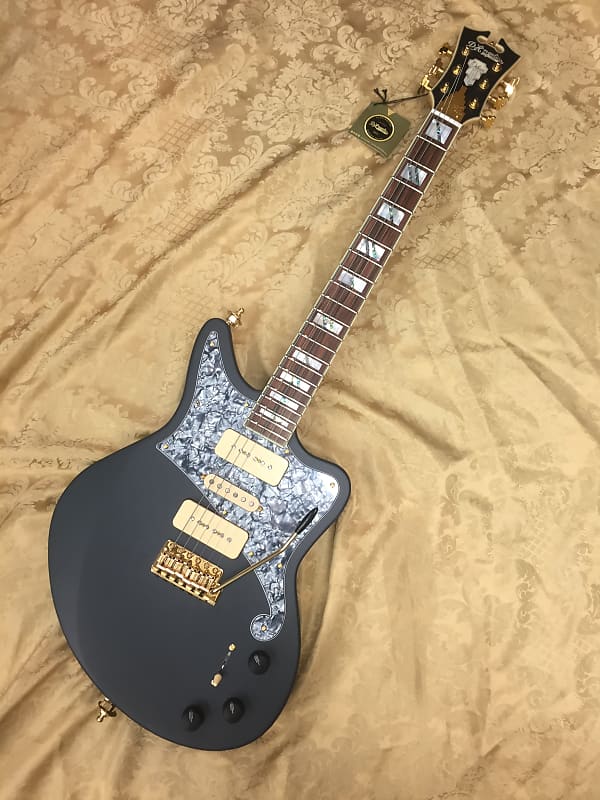 D'Angelico Deluxe Bob Weir Solid Body Electric Guitar-Matte Stone Finish-NEW! image 1