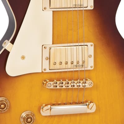 Vintage V100 ReIssued Electric Guitar ~ Left Hand Tobacco Sunburst image 5