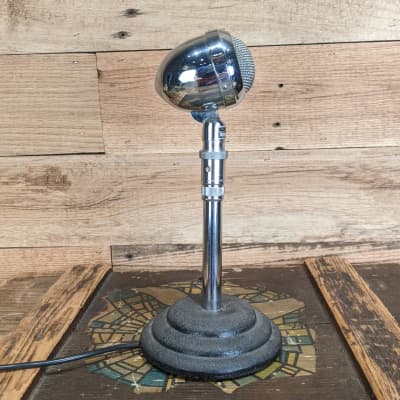 Astatic T-3 Vintage Microphone on Snyder Art Deco Desk Stand image 5
