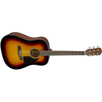 Fender CD-60 Dreadnought V3 Acoustic Guitar w/Case, Walnut Fingerboard, Sunburst image 2