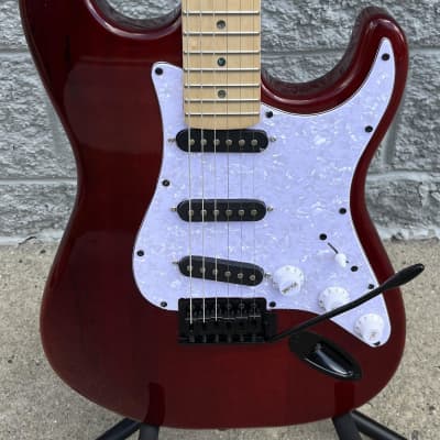 GAMMA Custom Electric Guitar STG24-01, 6-String Omega Model, Transparent WIne image 3