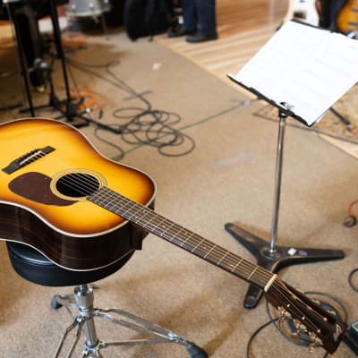 Collings DS2H-ASB Owned and played by Adam Levy Flat Top Acoustic Guitar (2022), ser. #32746, green molded Calton hard shell case. image 8