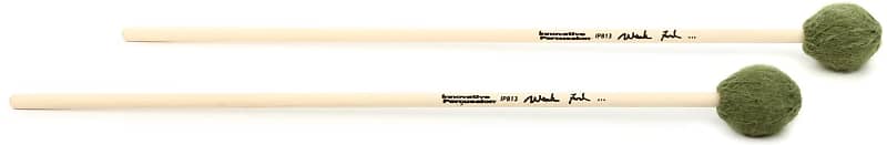 Innovative Percussion IP813 Mark Ford Strong Legato Medium-hard Marimba Mallets - Green Yarn - Birch (IP813d1) image 1