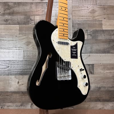 Fender Vintera II '60s Telecaster Thinline - Maple Fingerboard - Black w/ Fender Gigbag image 3