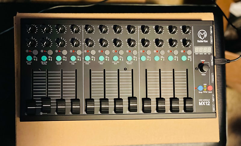 Faderfox MX12 MIDIコントローラー MIDIミキサー DJ Faderfox MX12 12-Track/24 Pot/12 Fader/24 Button MIDI