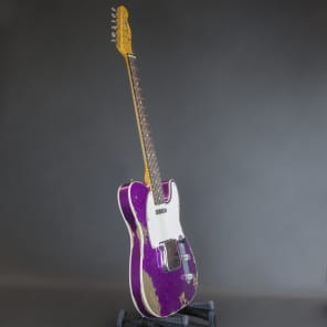 1960 Fender Custom Telecaster  Heavy Relic Magenta  Sparkle image 13