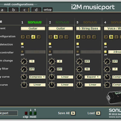 Sonuus i2M Musicport MIDI Converter and Hi-Z Guitar USB Audio Interface image 5