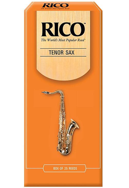 Rico Tenor Saxophone Reeds, Strength 1.5, 25-pack image 1