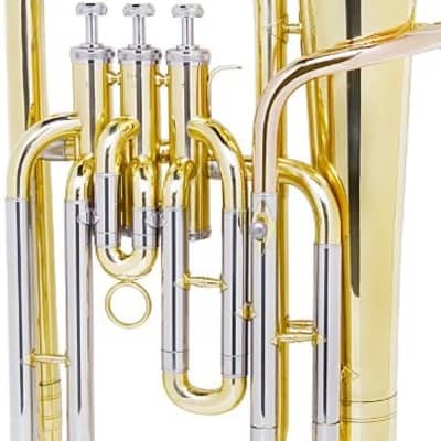 Mendini MBR-30 Intermediate Brass B Flat Baritone with Stainless Steel Pistons image 5