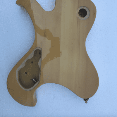 Natural Glossy Finish Guitar Body with Maple Neck and Rosewood Fingerboard image 8
