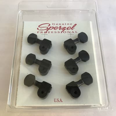 Sperzel 3x3 Sound Lock Tuners, Black, Closed Back, #6 Buttons for sale