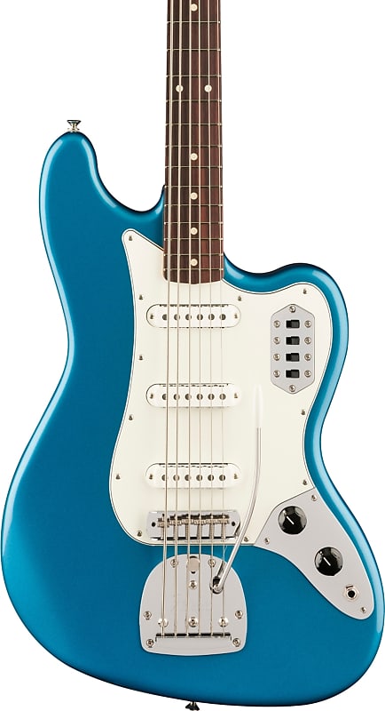 Fender Vintera II '60s Bass VI 6-String Bass, Lake Placid Blue w/ Deluxe Gig Bag image 1