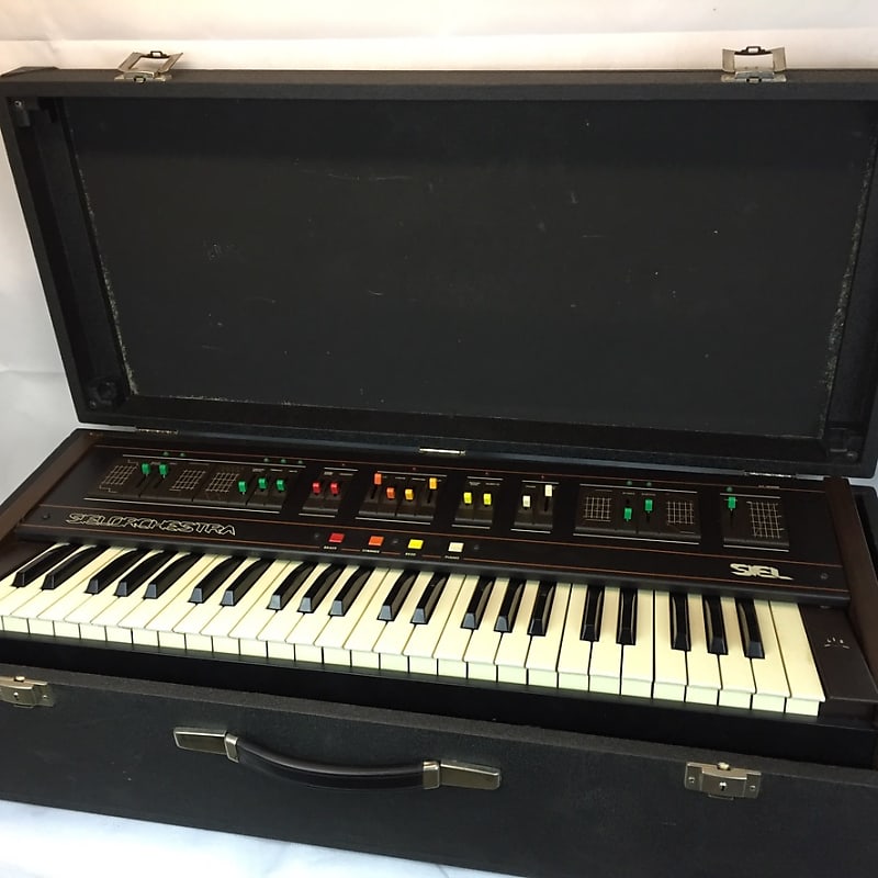 Vintage Siel Orchestra MK I MkI Arp Quartet Synth Synthesizer Keyboard & Case image 1